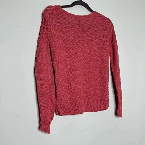 Ralph Lauren Linen Cotton Knitted Tunic Sweater Pullover Dusty Pink Suede Tassel - Picture 7 of 7